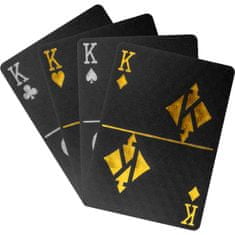 Garlando Plastové pokrové karty čierne/strieborné Poker Deck