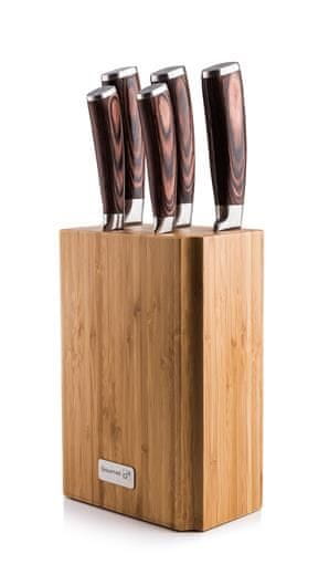 G21 Súprava nožov Gourmet Nature 5 ks + bambusový blok