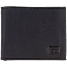Daklos Bezpečnostná kožená peňaženka RFID - čierna pravá koža