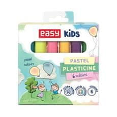 Spokey EASY Kids PASTEL Školská plastelína, 6 pastelových farieb