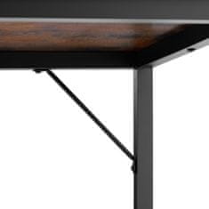 tectake Písací stôl Jenkins - Industrial tmavé drevo, 140 cm