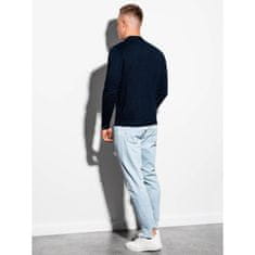 OMBRE Moški pulover PIERCE temno modra MDN16384 XXL