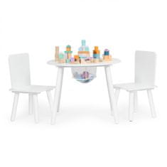 EcoToys Detský stôl so stoličkami I biely