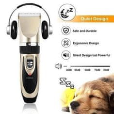 HARLEY® Nabíjateľný strojček na strihanie domácich miláčikov s nízkym hlukom a 4 nástavcami | GULAMACHINE