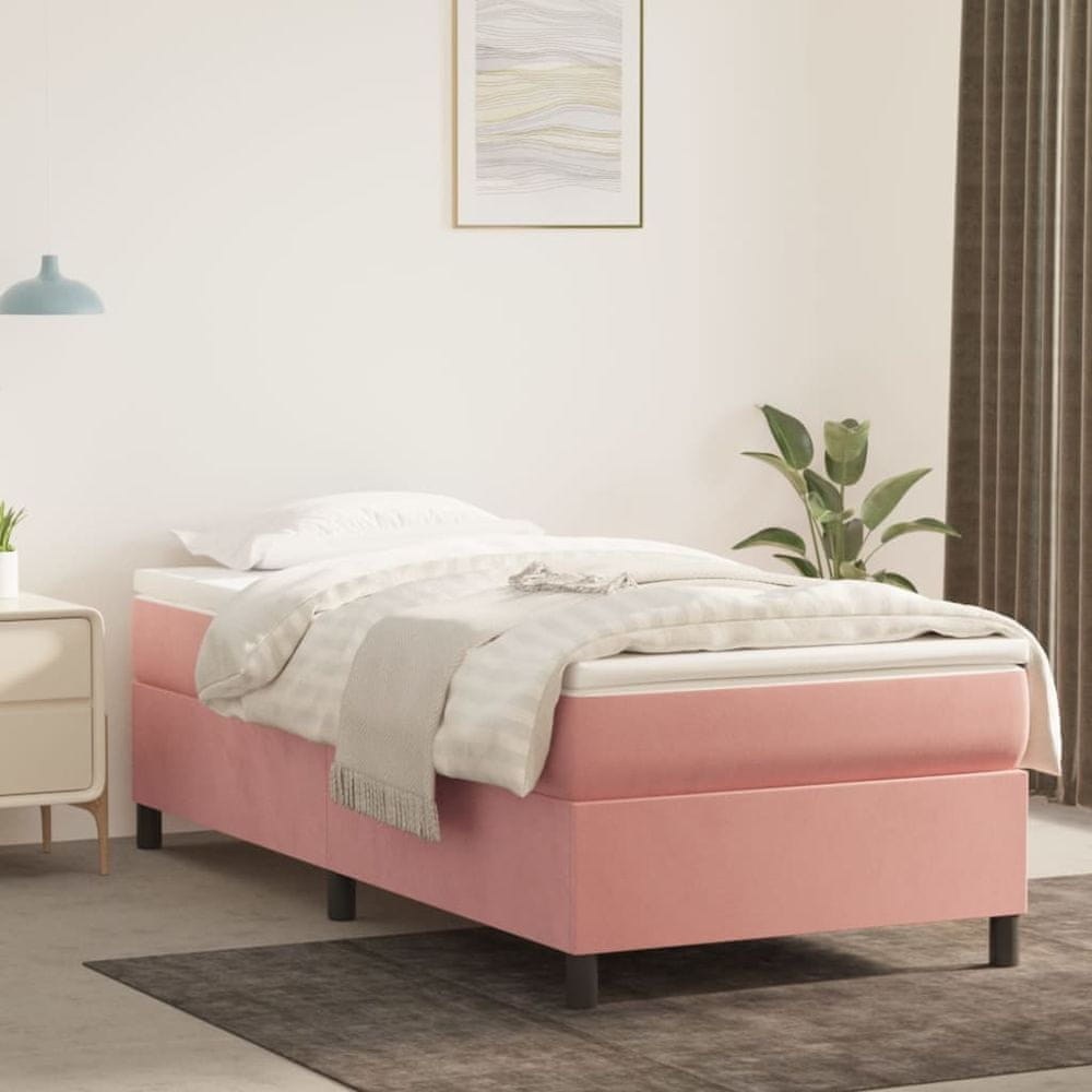 Petromila vidaXL Rám na boxspring posteľ ružový 80x200 cm zamat