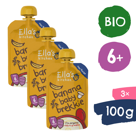 Ella's Kitchen 3× BIO Raňajky banán a jogurt (100 g)