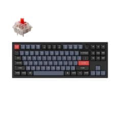 Keychron Q3 QMK Mechanická klávesnica, Carbon Black, Gateron G Pro Red, Knob Q3-M1 