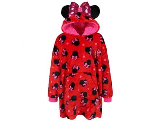 Disney DISNEY Minnie Mouse Ecru dámska mikina/župan/deka s kapucňou, vreckami, kapucňou