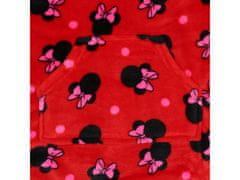 Disney DISNEY Minnie Mouse Ecru dámska mikina/župan/deka s kapucňou, vreckami, kapucňou 104-116 cm
