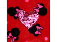 Disney DISNEY Minnie Mouse Ecru dámska mikina/župan/deka s kapucňou, vreckami, kapucňou 104-116 cm