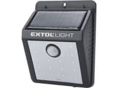 Extol Light Svetlo nástenné s pohybovým čidlom, 120lm, solárny nabíjanie