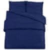 Súprava obliečok námornícka modrá 200x220 cm ľahké mikrovlákno