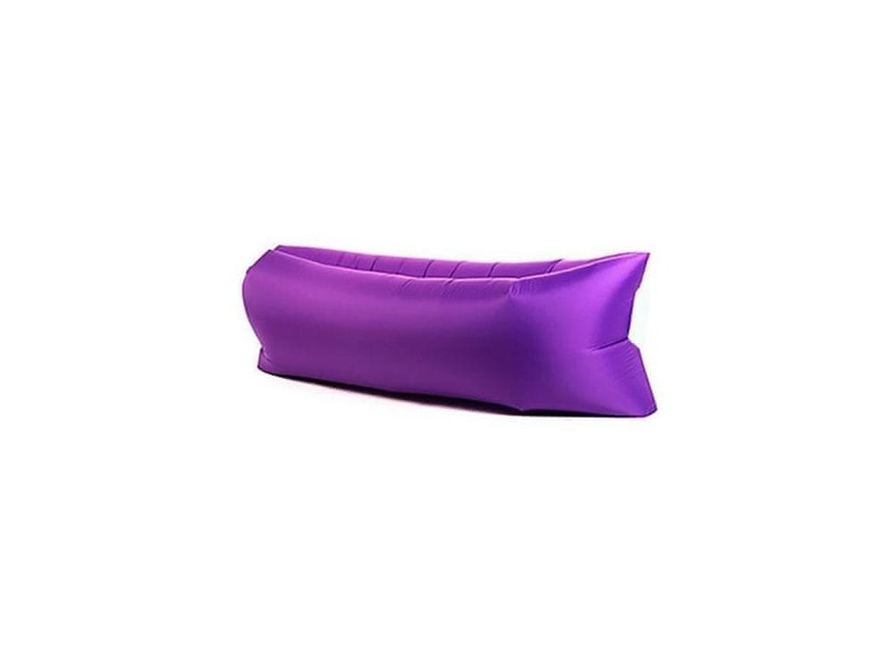 WEBHIDDENBRAND Nafukovací vak Lazy bag dvojvrstvový - fialový