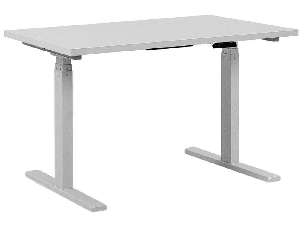 Beliani Elektricky nastaviteľný písací stôl 130 x 72 cm biely DESTIN II