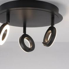 PAUL NEUHAUS PAUL NEUHAUS LED stropné bodové svietidlo antracit, kruhové, 3 ramenné, otočné, ochrana proti vode 3000K
