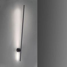 PAUL NEUHAUS PAUL NEUHAUS PURE GRAFO LED nástenné svietidlo, čierna, úzke, nastaviteľné, 110cm 3000K