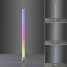 PAUL NEUHAUS LEUCHTEN DIREKT aj s JUST LIGHT LED stojacie svietidlo, strieborná farba, ideálna párty osvetlenia, RGB, stmievateľné, diaľkový ovládač RGB