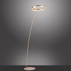 PAUL NEUHAUS PAUL NEUHAUS LED stojaca lampa mosadz, nastaviteľná, stmievateľná, teplá biela 3000K