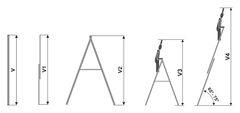 ELKOP Dvojdielny viacúčelový hliníkový rebrík Elkop VHR Profi 2x17, 1ks, VHR Profi 2x17