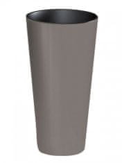 Kaxl Plastový kvetináč 15,5 L TUBUS SLIME SHINE Farba: Biela káva DTUS250S-7502U