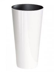 Kaxl Plastový kvetináč 15,5 L TUBUS SLIME SHINE Farba: Biela káva DTUS250S-7502U