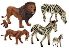 Sada figúrok Afrika Divoké zvieratá Levia rodina Zebry