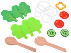 Mamido Drevená miska so zeleninovým šalátom do detskej kuchynky
