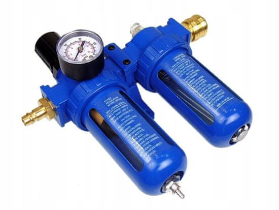 MAR-POL Regulátor tlaku s odlučovačom vody, primazávačom oleja a manometrom, 1/2" M80692