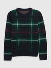 Gap Detský kockovaný sveter XL