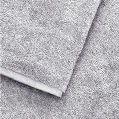 Ch. Fischbacher Bavlnený hostovský uterák PURE s úzkou bordúrou 40 x 60 cm, svetlo šedá