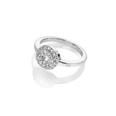 Hot Diamonds Trblietavý strieborný prsteň s diamantom a topásami Forever DR245 (Obvod 51 mm)