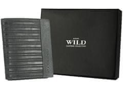 Always Wild Pánska kožená peňaženka so zabezpečením RFID Riihimaki čierna univerzálna