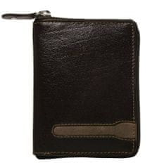 Always Wild Pánska kožená peňaženka na zips Savonlina čierna univerzálny