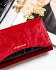 Peterson Dámska kožená peňaženka Szob červená, čierna univerzálna