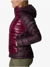 COLUMBIA Fialová dámska vzorovaná prešívaná zimná bunda s kapucňou Columbia Labyrinth Loop M