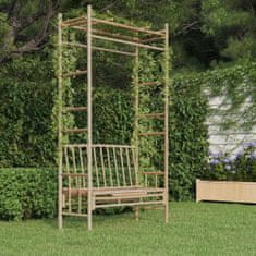 Petromila vidaXL Záhradná lavička s pergolou 116 cm bambus