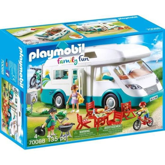 Playmobil PLAYMOBIL 70088, Rodinný a obytný automobil