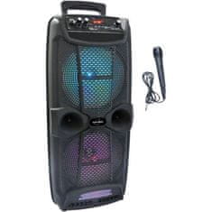 VERVELEY INOVALLEY KA20 Bluetooth karaoke reproduktor s osvetlením, 800 W, USB/Micro SD/AUX-IN/DC port