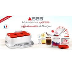 SEB SEB YG660100 EXPRESS COMPACT Jogurtovač Multidelice 6 nádob, biela / červená