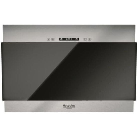 Hotpoint Dekoratívna strieška HOTPOINT HHVP6.4FLLK, max. 384 m3 vzduchu/h, max. 63 dB, 3 rýchlosti, D 60 cm, nerezová oceľ + čierne sklo