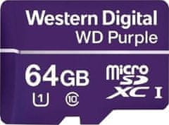 Western Digital WD Micro SDXC Purple Class 10 - 64GB (WDD064G1P0C), fialová