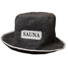 Topsauna Klobúk do sauny s nápisom SAUNA - šedý