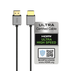HAMA HDMI kábel Ultra High Speed 8K 1,5m, Ultra-Slim, blister/displej