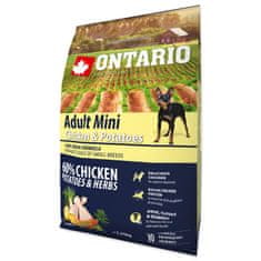 Ontario Dog Adult Mini Chicken & Potatoes & Herbs - 2,25 kg
