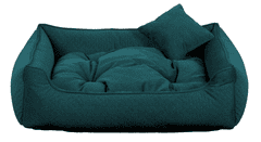 Palkar COMFY obdĺžnikový pelech pre psa, smaragdový (zeleno-modrý) - 80 cm x 65 cm