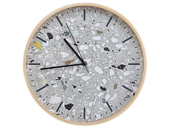 Beliani Nástenné hodiny 31 cm sivé GORDOLA