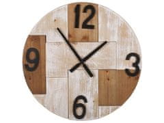 Beliani Nástenné hodiny 60 cm svetlé drevo MICHAPAN