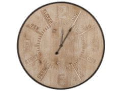 Beliani Nástenné hodiny 60 cm svetlé drevo DOLE