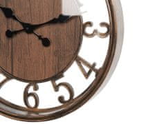 Beliani Nástenné hodiny 52 cm hnedé ALCOBA