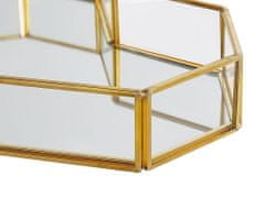 Beliani Dekoratívny zrkadlový podnos zlatý PONTIVY